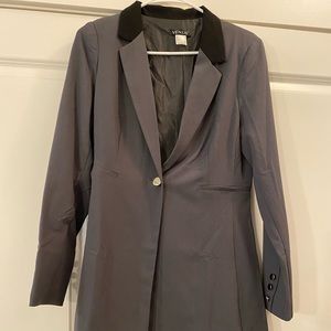 Long ruffle back blazer, never worn